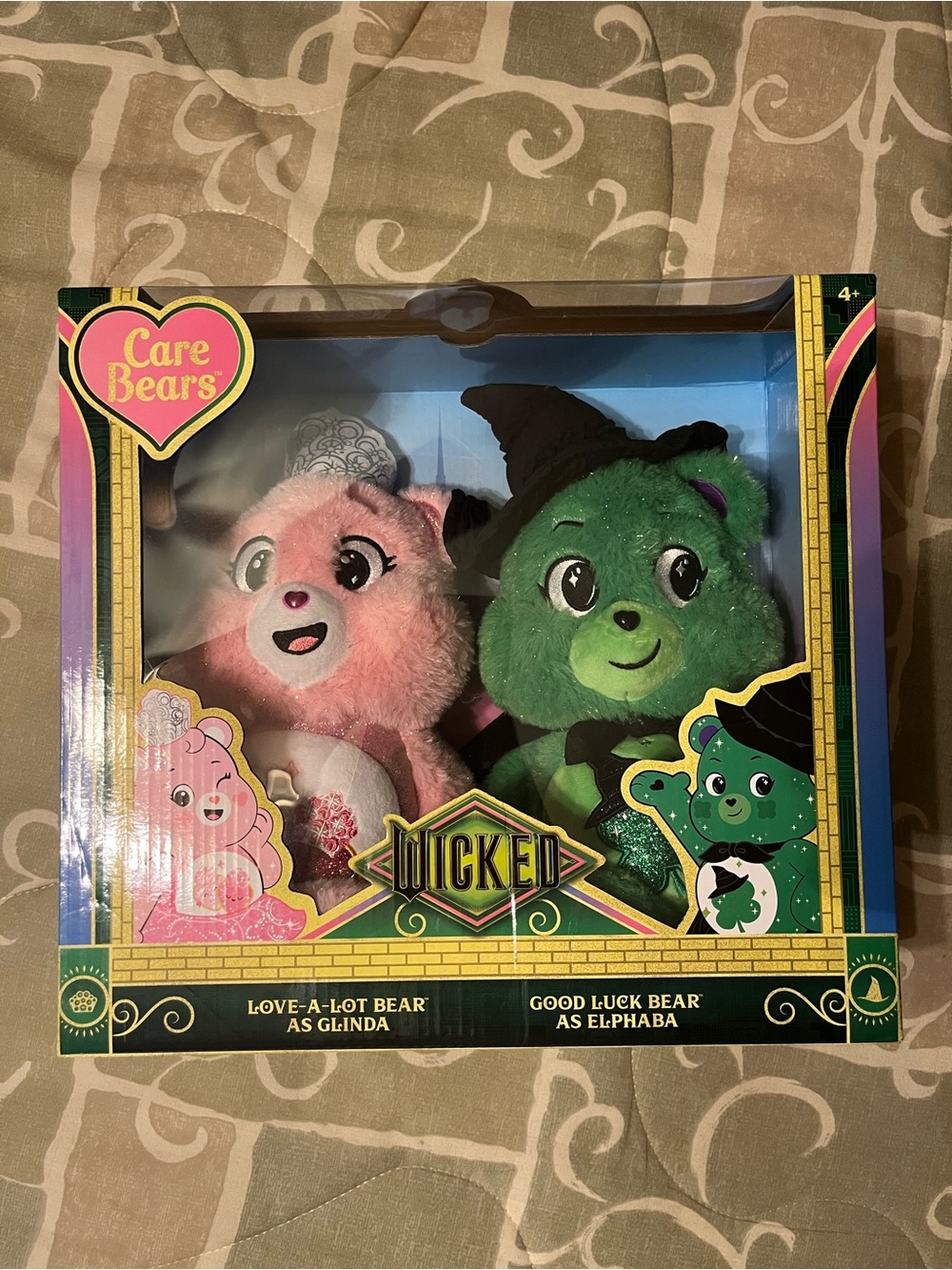 Care Bears Wicked Plush Duo - Pink Love-A-Lot & Green Good Luck Bears